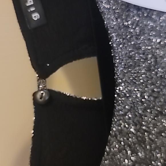 Gibson Look small silver glitter long sleeve dress NWT! - Picture 5 of 6